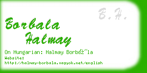 borbala halmay business card